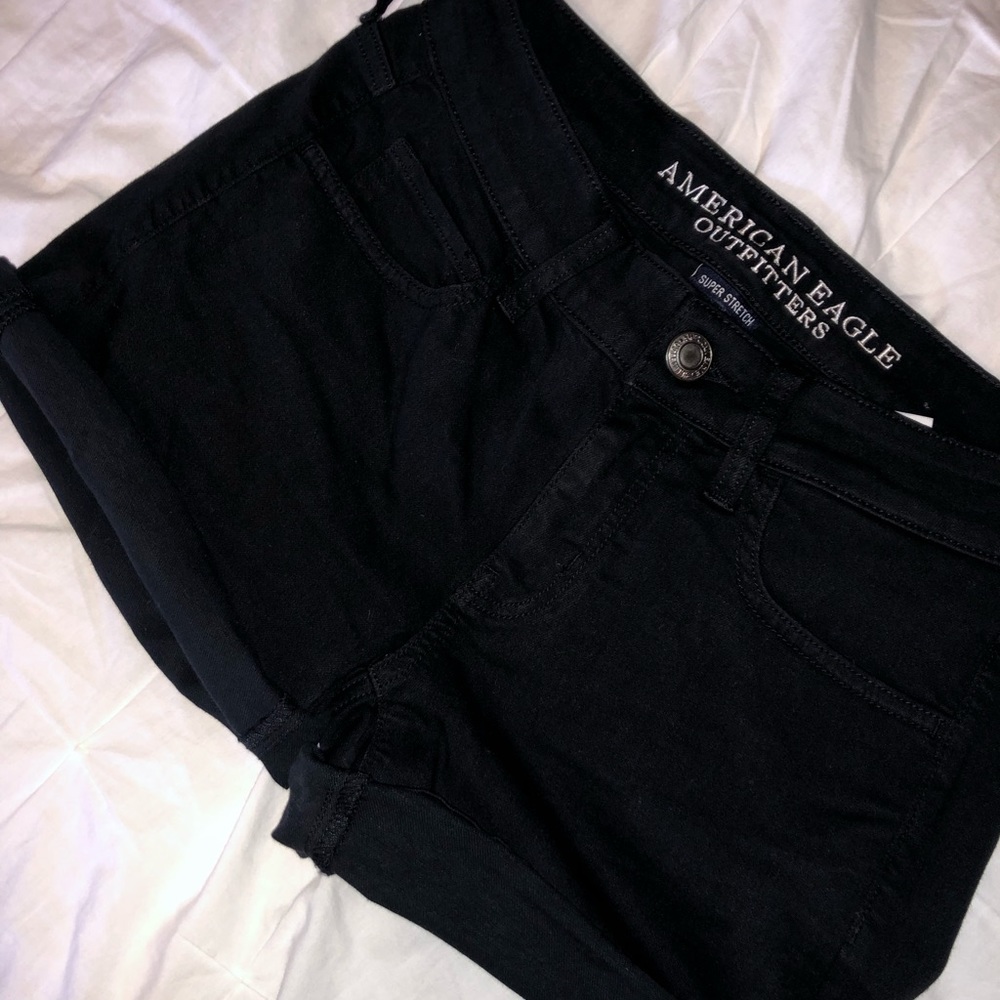 American Eagle Black Jean Shorts